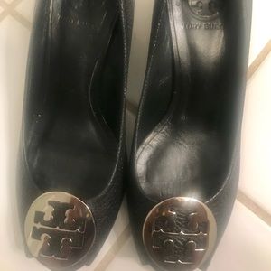 Tori Burch Wedge Logo Heels Shoes